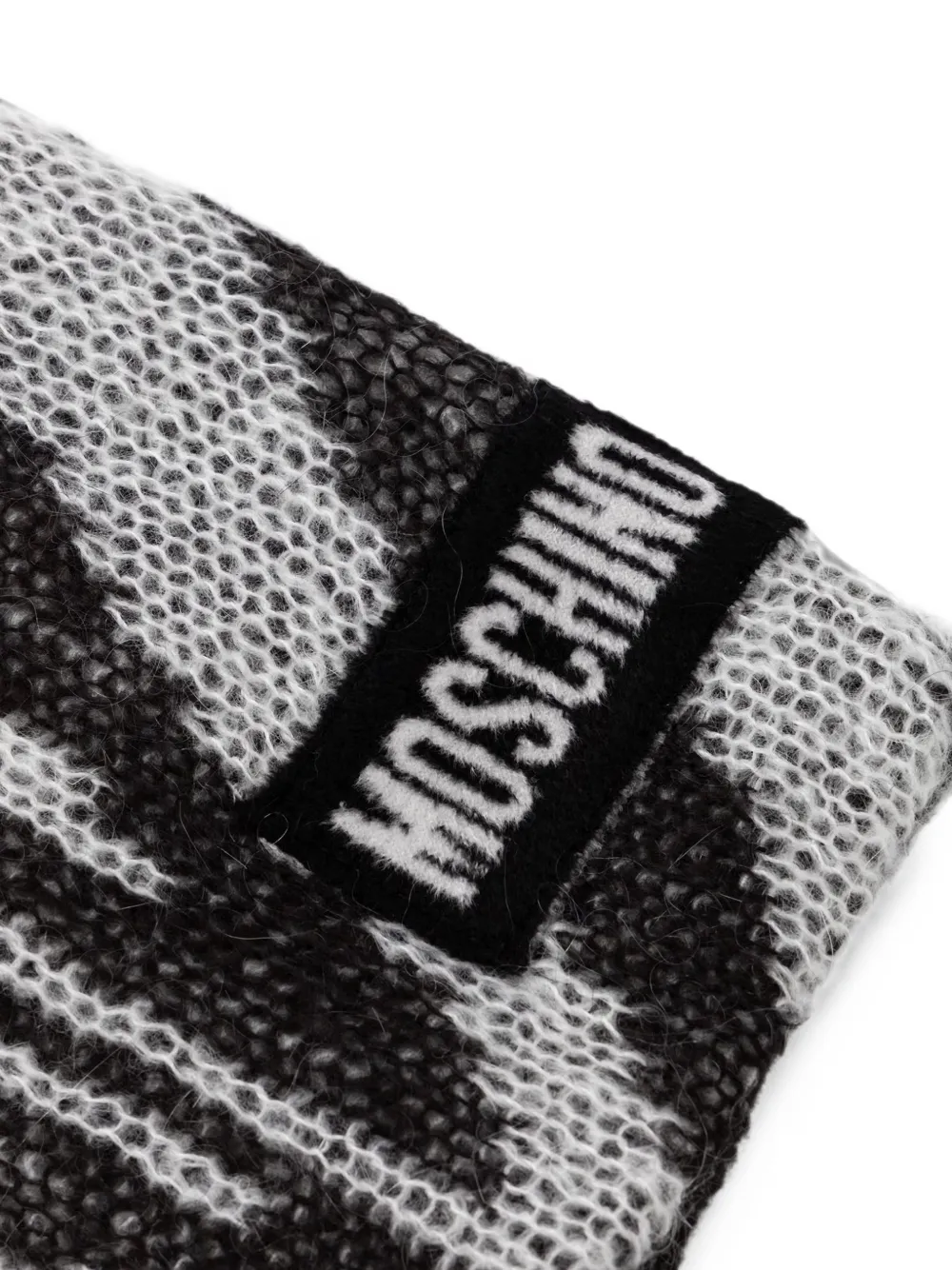 Moschino Muts met zebrapatroon en logo-patch Grijs