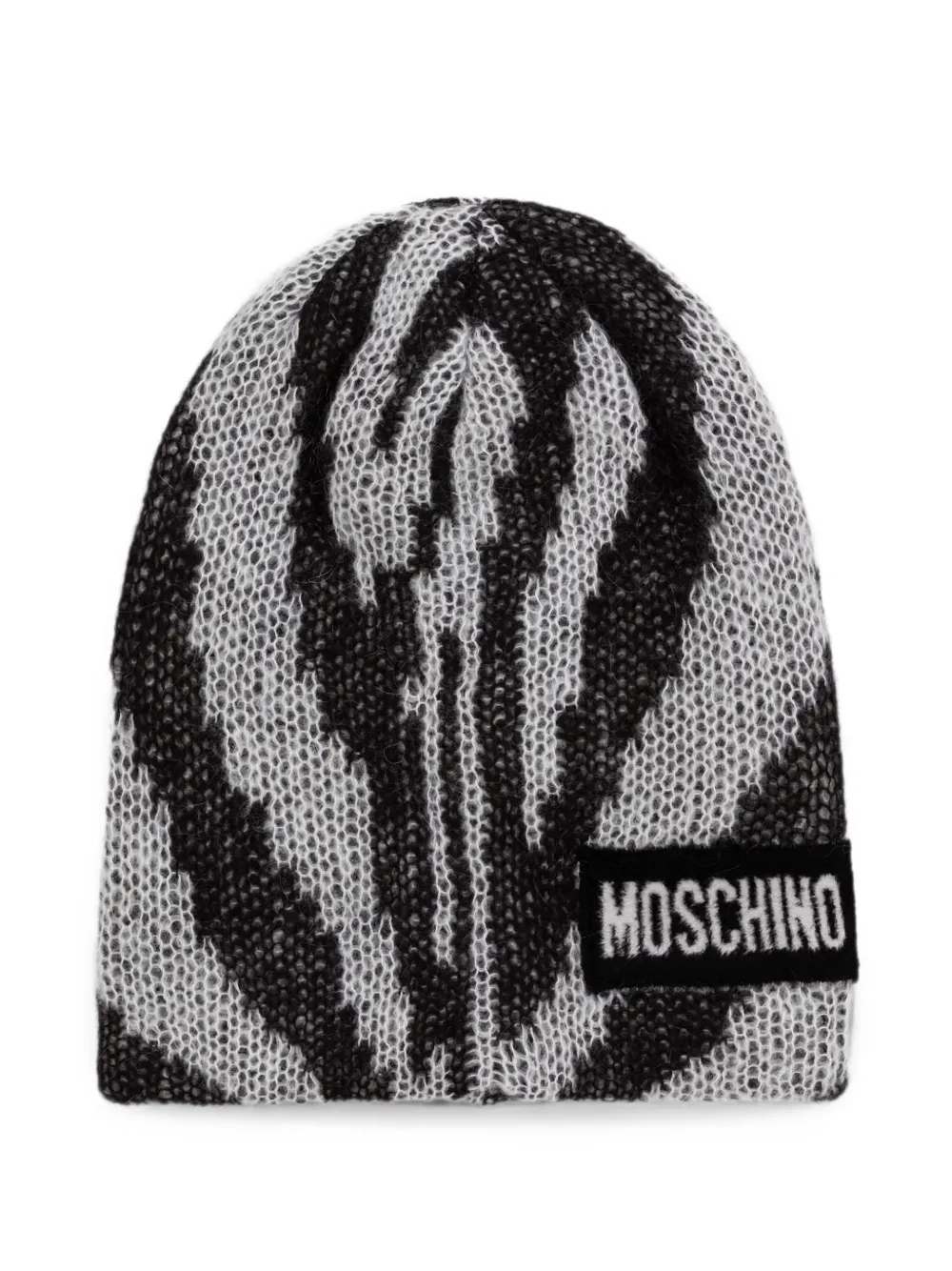 Moschino Berretto con applicazione logo - Grigio