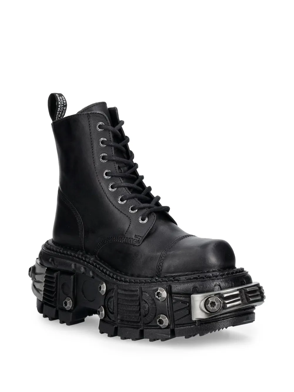 NEW ROCK Metallic platform boots Zwart
