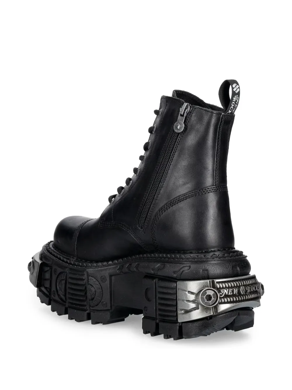 NEW ROCK Metallic platform boots Zwart