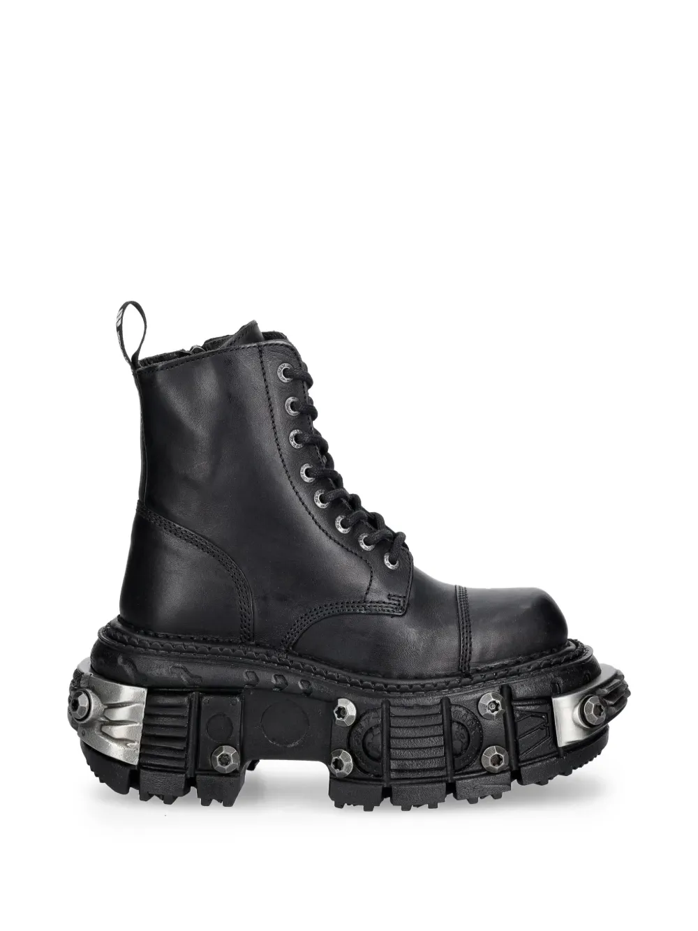 NEW ROCK Metallic platform boots Zwart