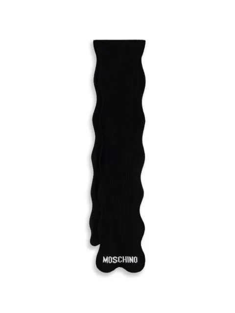 Moschino bufanda con bordes ondulados
