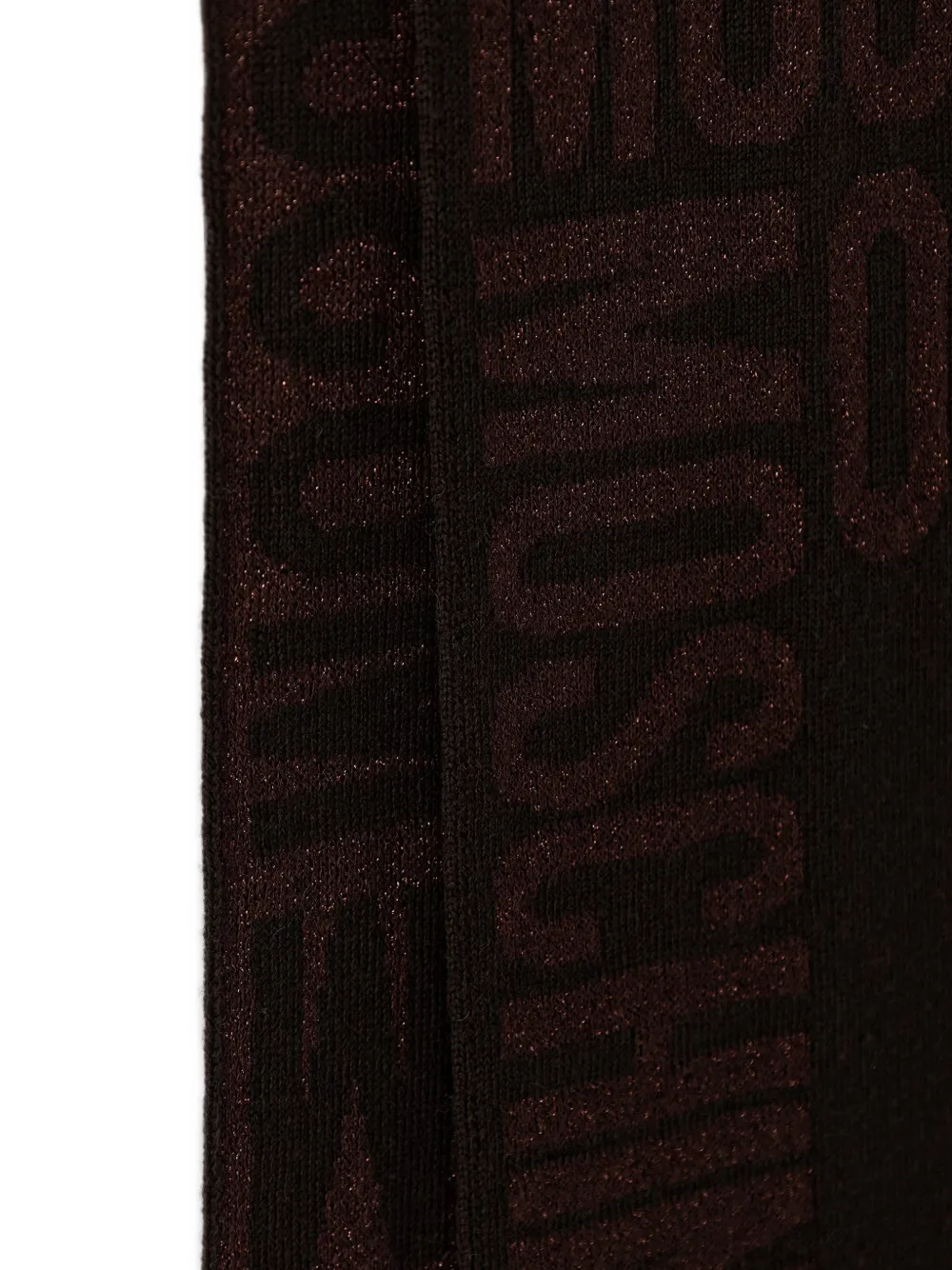 Moschino Wollen logo intarsia sjaal Bruin