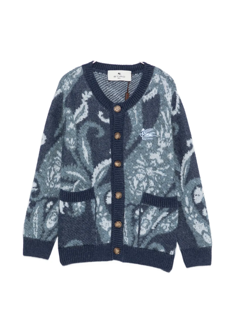 ETRO KIDS paisley-print cardigan - Blu