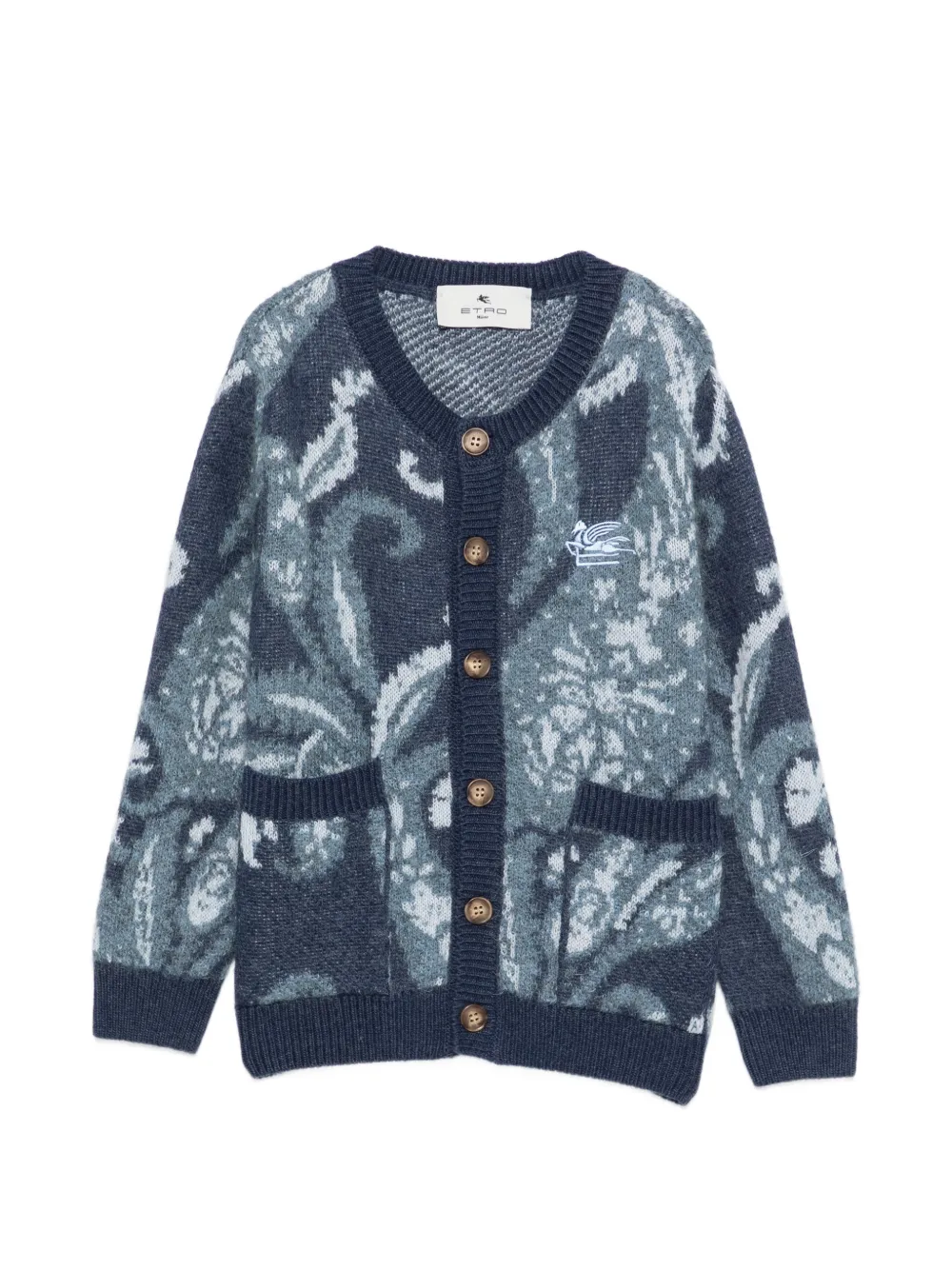 ETRO KIDS paisley-print cardigan - Blu