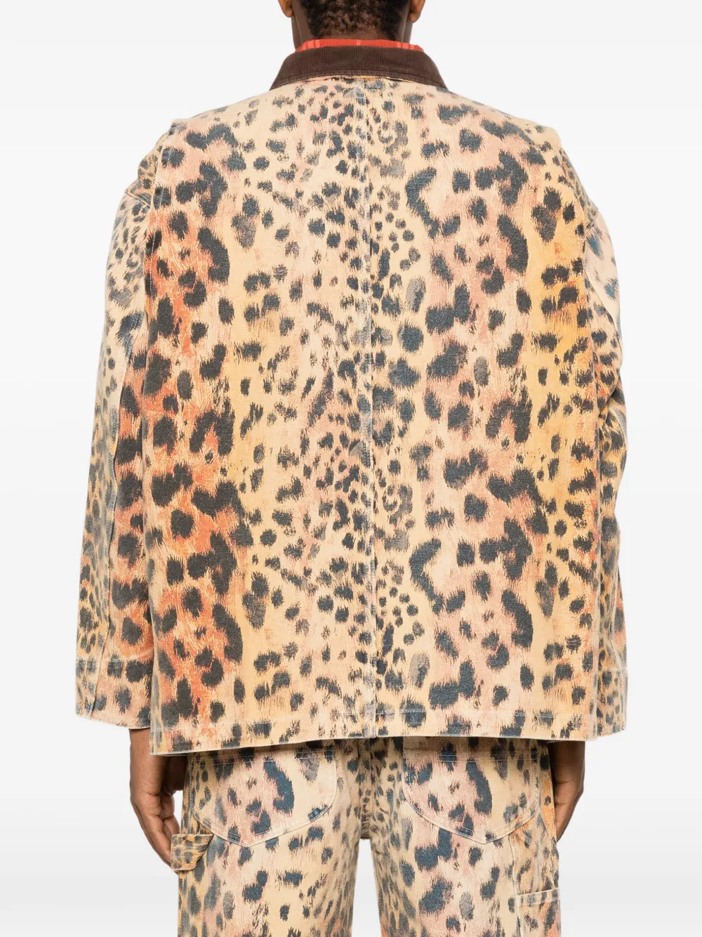 R13 Leopard-print Corduroy-collar Jacket in Neutrals, view 4