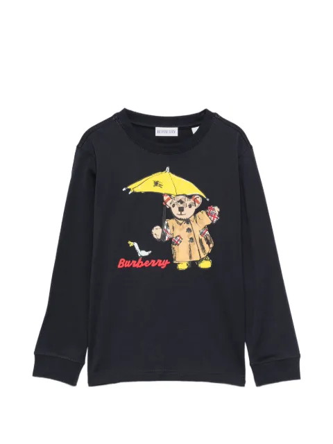 Burberry Kids long-sleeve rain bear cotton T-shirt