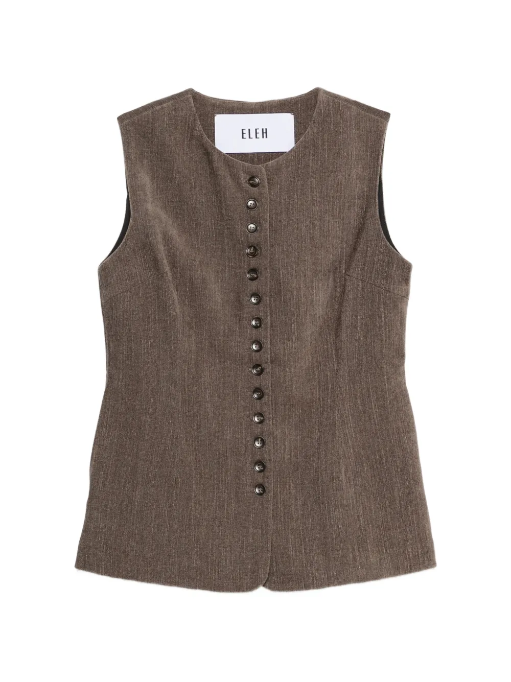 Eleh corduroy-effect button-up top - Braun