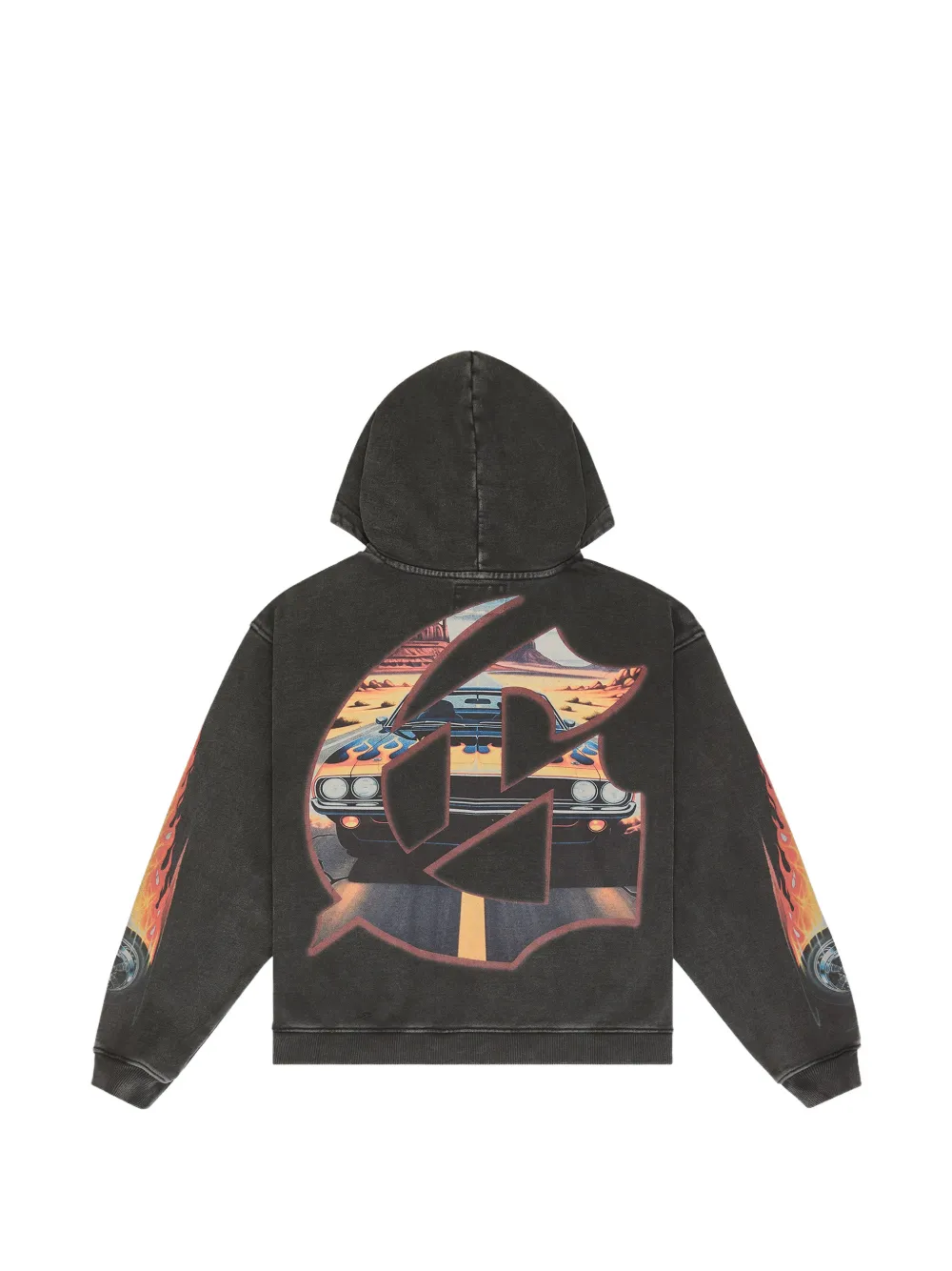 GODSPEED grafische print On The Run hoodie Zwart