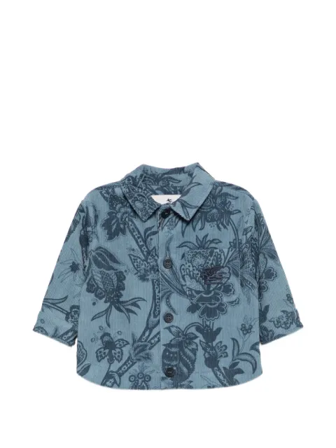 ETRO KIDS floral-print corduroy shirt