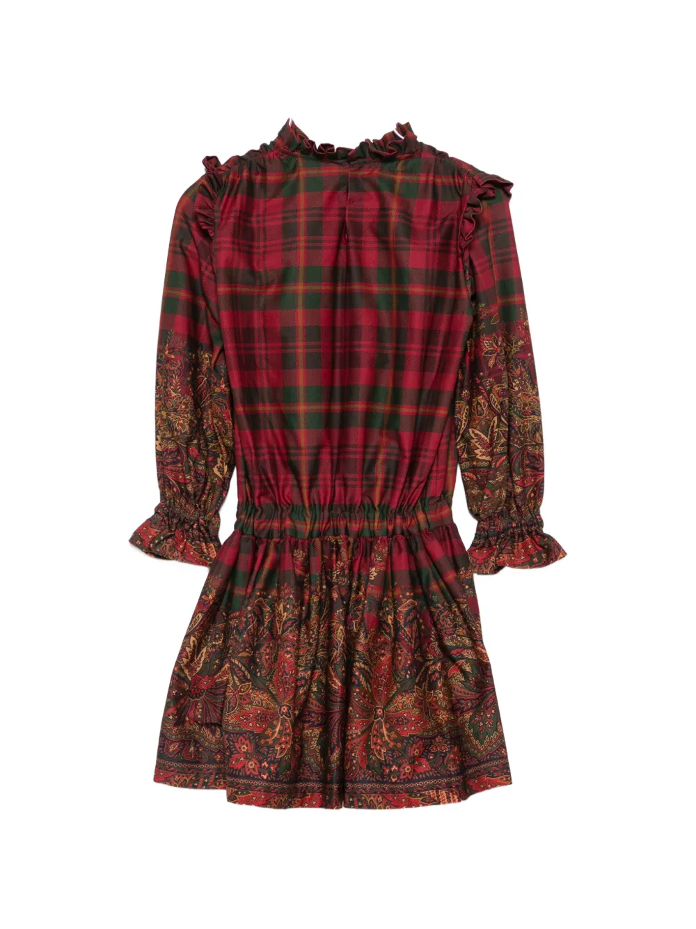 ETRO KIDS Jurk met paisley-print en Pegaso-logo Rood