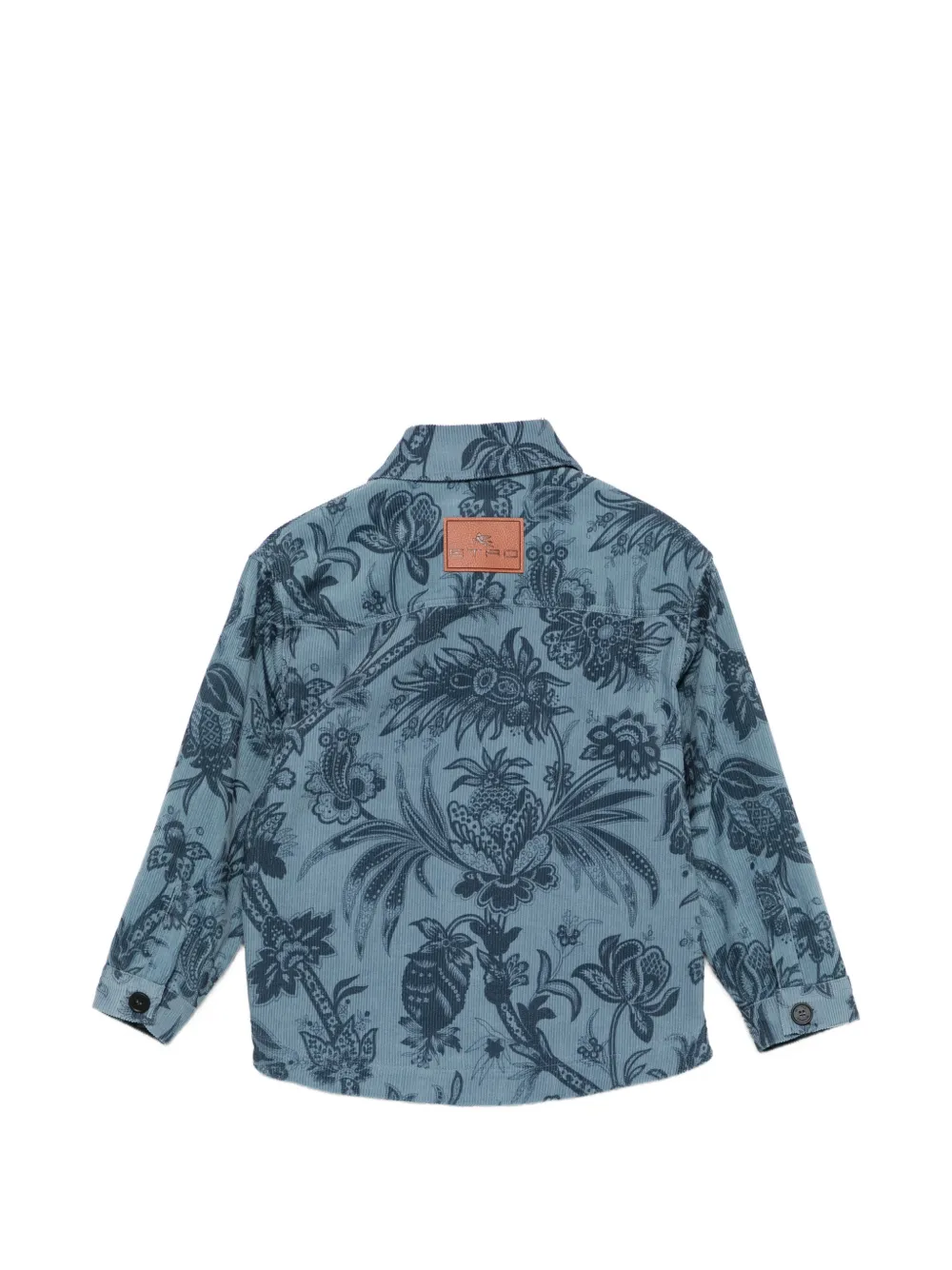 ETRO KIDS Shirt met paisley-print Blauw