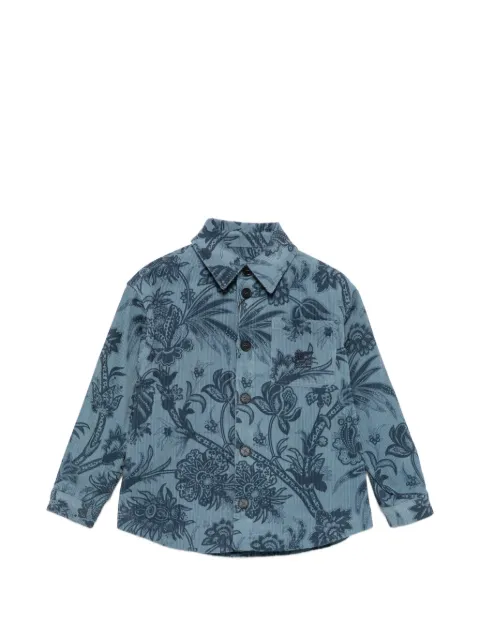 ETRO KIDS paisley-print corduroy shirt