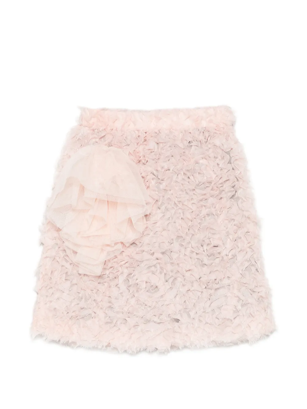 Douuod Kids ruffled tulle-detail skirt - Rosa