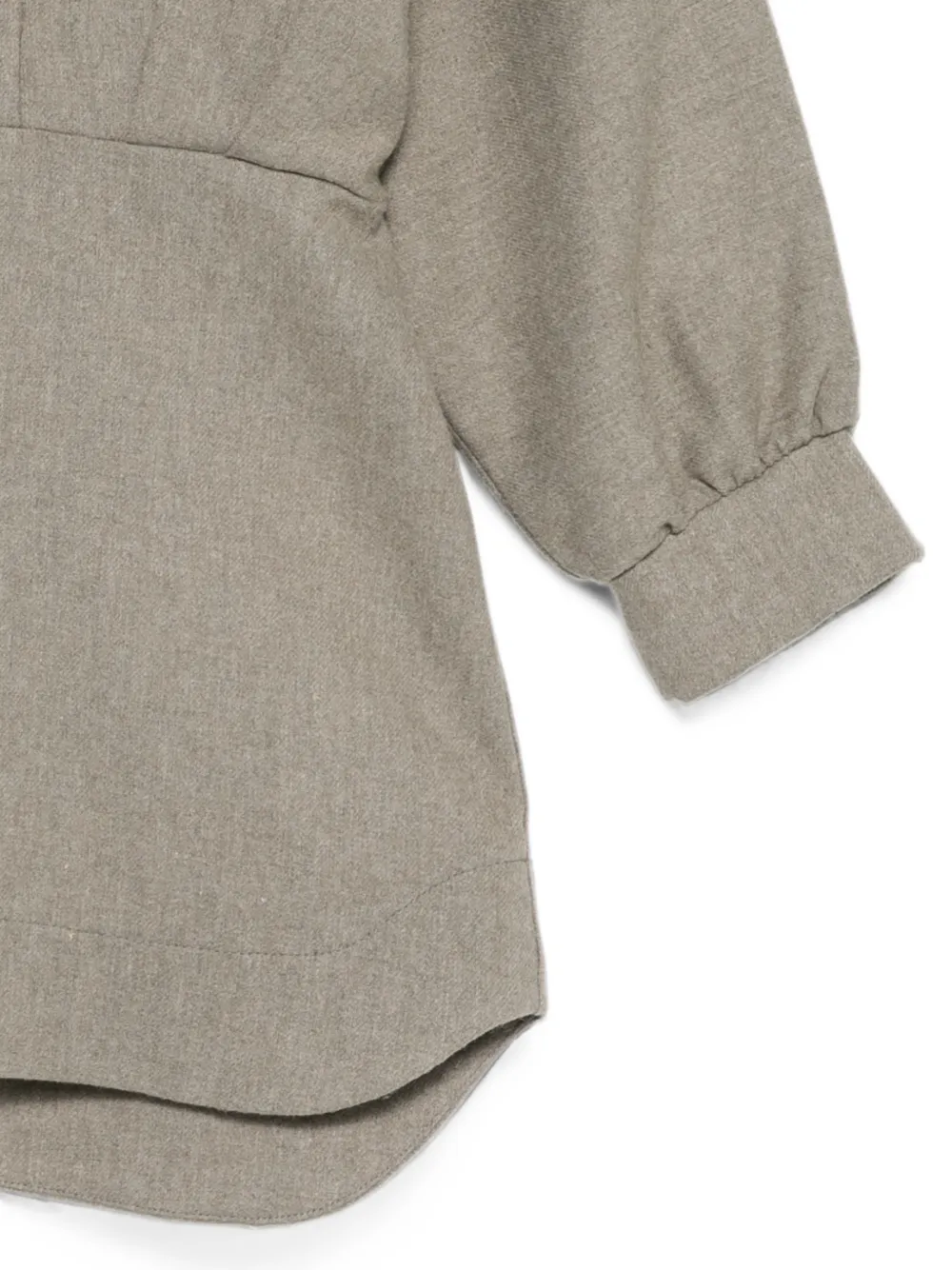 Douuod Kids Jurk met gesmockte taille en knopen Grijs