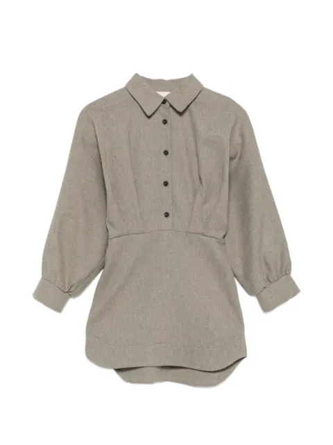 Douuod Kids button-up gathered-waist dress