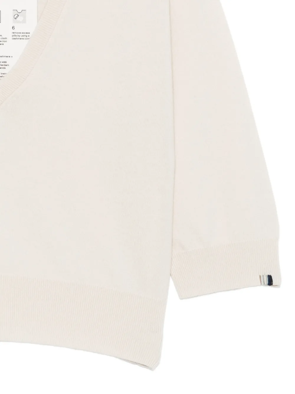 extreme cashmere Pearl trui met V-hals Beige