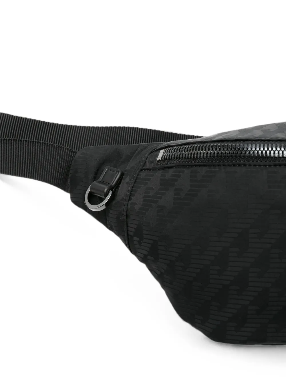 Emporio Armani Heuptas met logoplakkaat en monogram Zwart