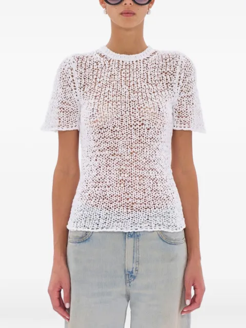 Haikure playera Abby SS tejida de crochet manga corta