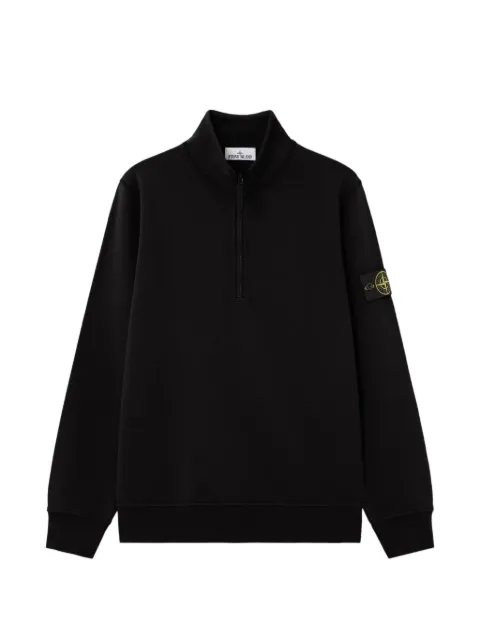 Stone Island 6100070 organic-cotton fleece regular-fit half-zip sweatshirt