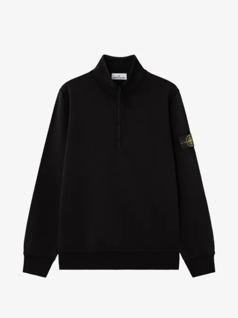 Stone Island 6100070 organic-cotton fleece regular-fit half-zip sweatshirt