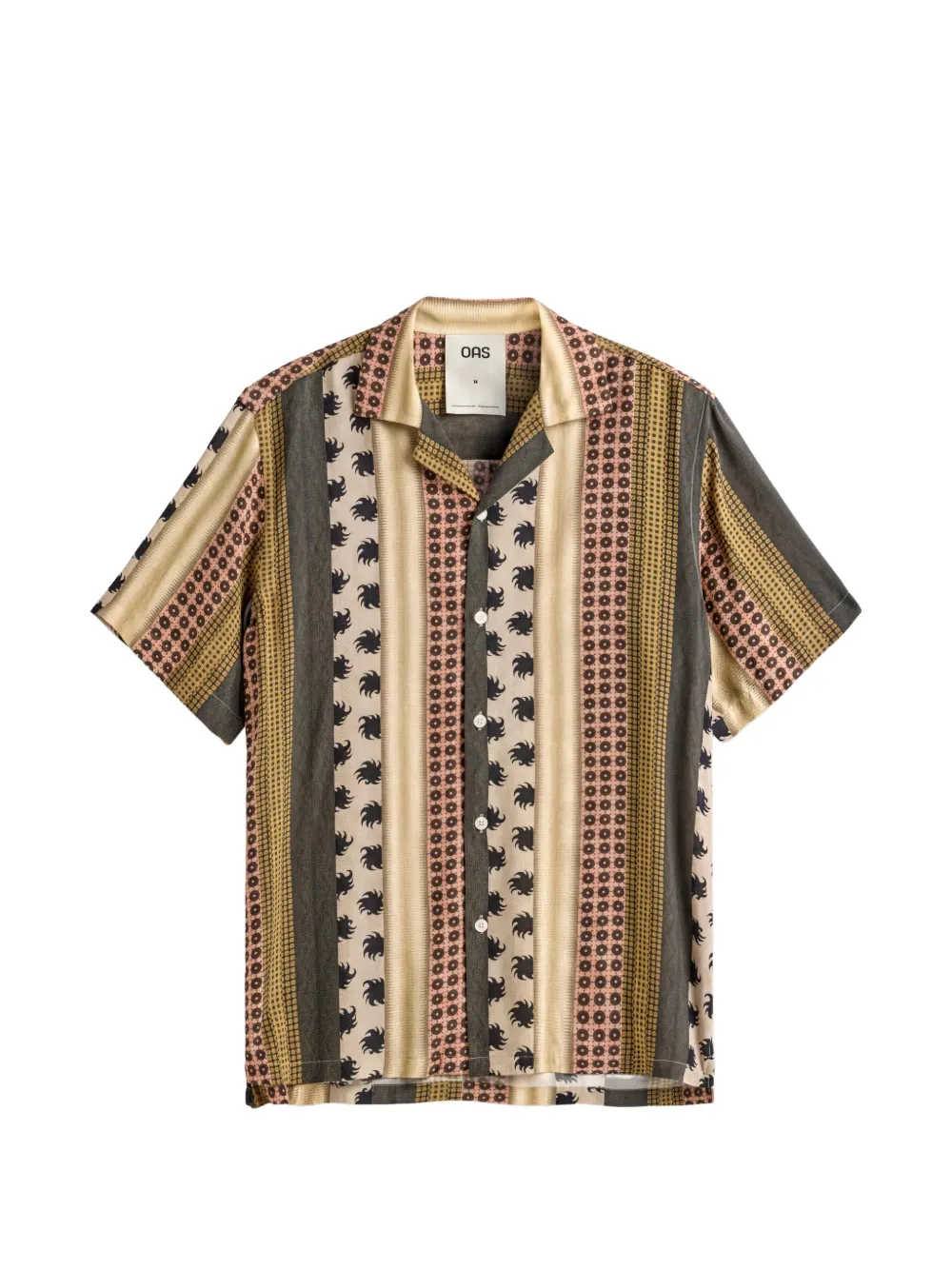 OAS Company Rocco patchwork striped shirt