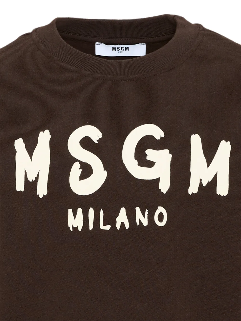 MSGM Kids Trui met logoprint Bruin