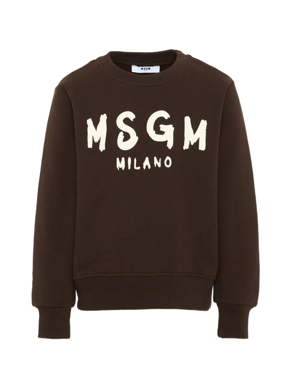MSGM Kids logo-print sweater - Braun