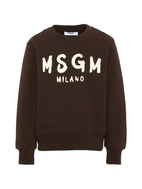 MSGM Kids logo-print sweater