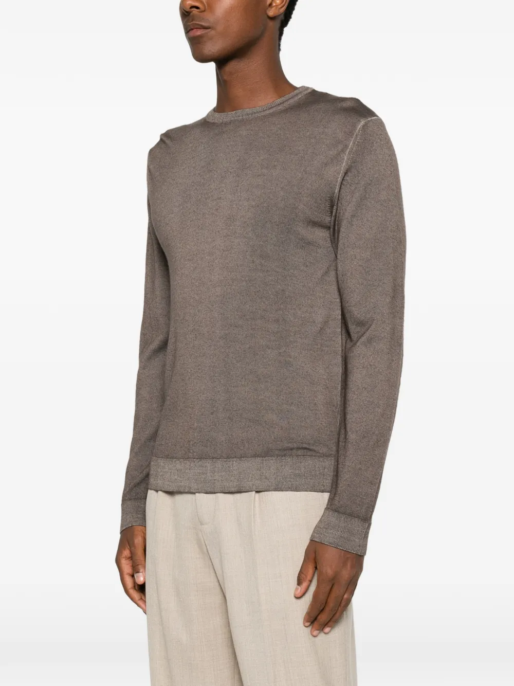 Daniele Fiesoli Sweater met elleboogpatch Bruin