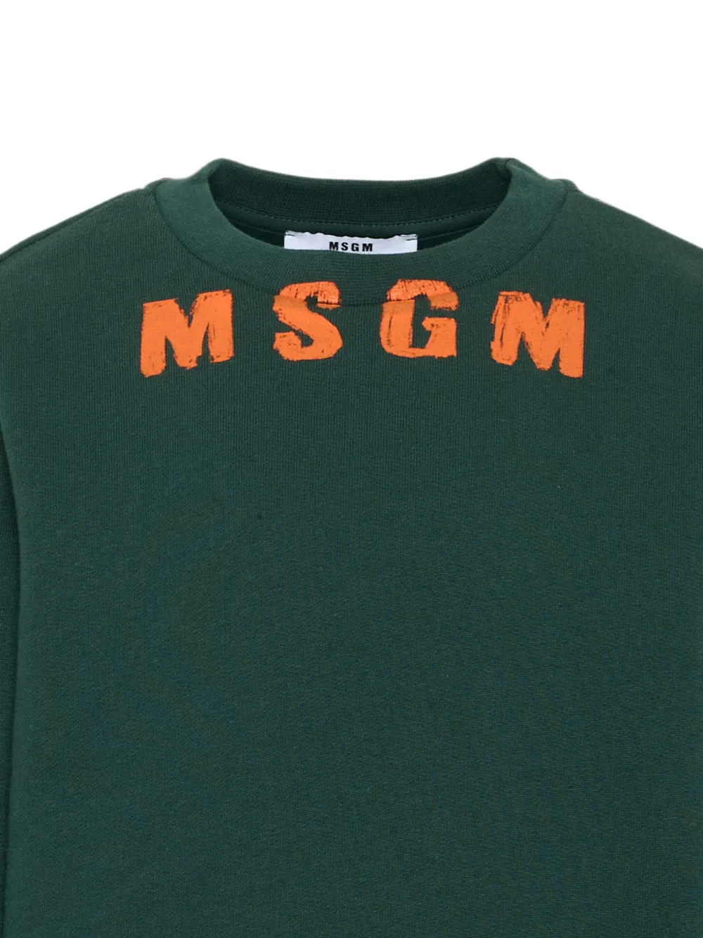 MSGM Kids Trui met logoprint Groen