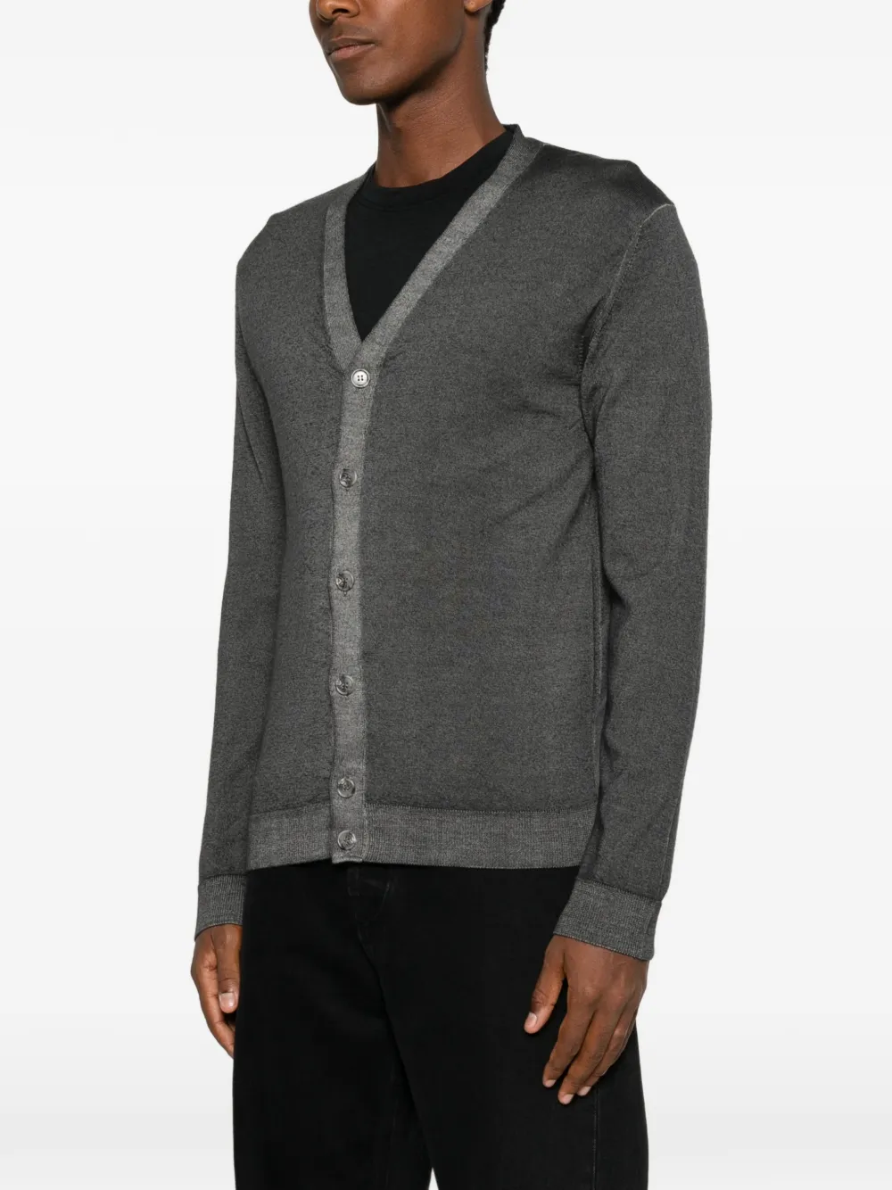 Daniele Fiesoli Vest met V-hals en knoopsluiting Grijs