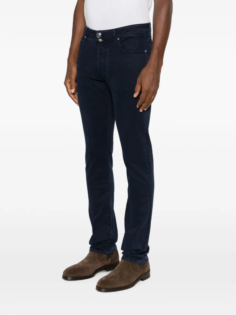 Jacob Cohën Skinny jeans met logopatch Blauw