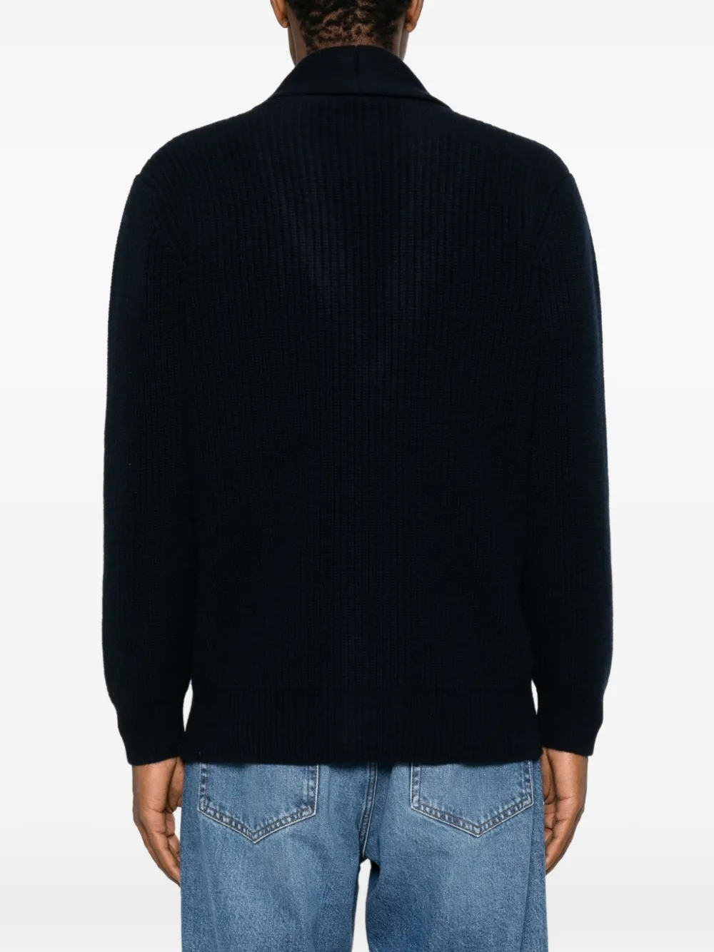 Fedeli Vest met sjaalkraag Blauw