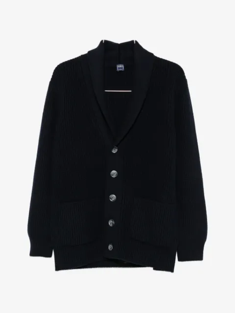Fedeli ribbed-knit shawl-collar cardigan