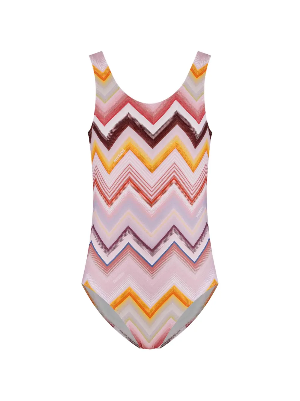 Missoni Kids zigzag-print swimsuit - Rosa