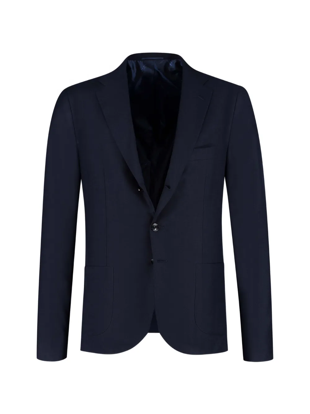 Kiton notched-lapel single-breasted blazer - Blau