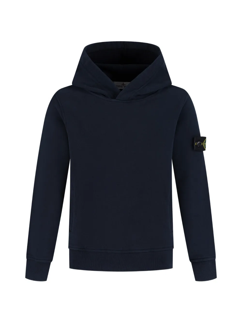 Stone Island Junior Compass-patch hoodie - Blu