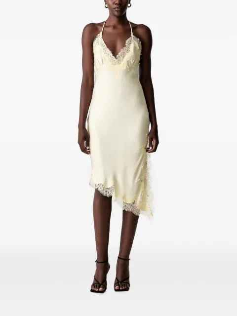 Bardot Silvio lace-trim asymmetric mini dress