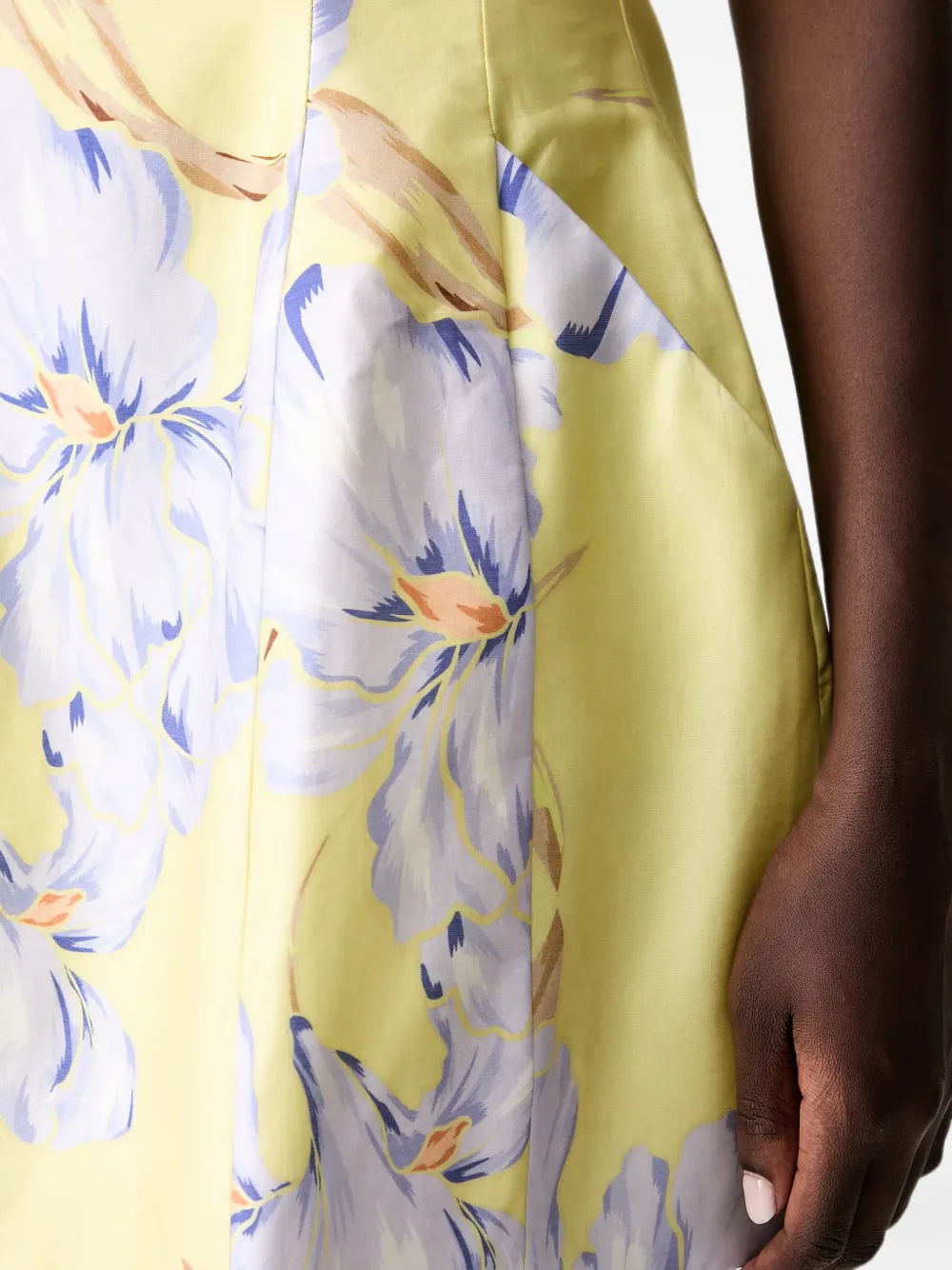 Bardot Karoline strapless mini-jurk met bloemenprint Geel