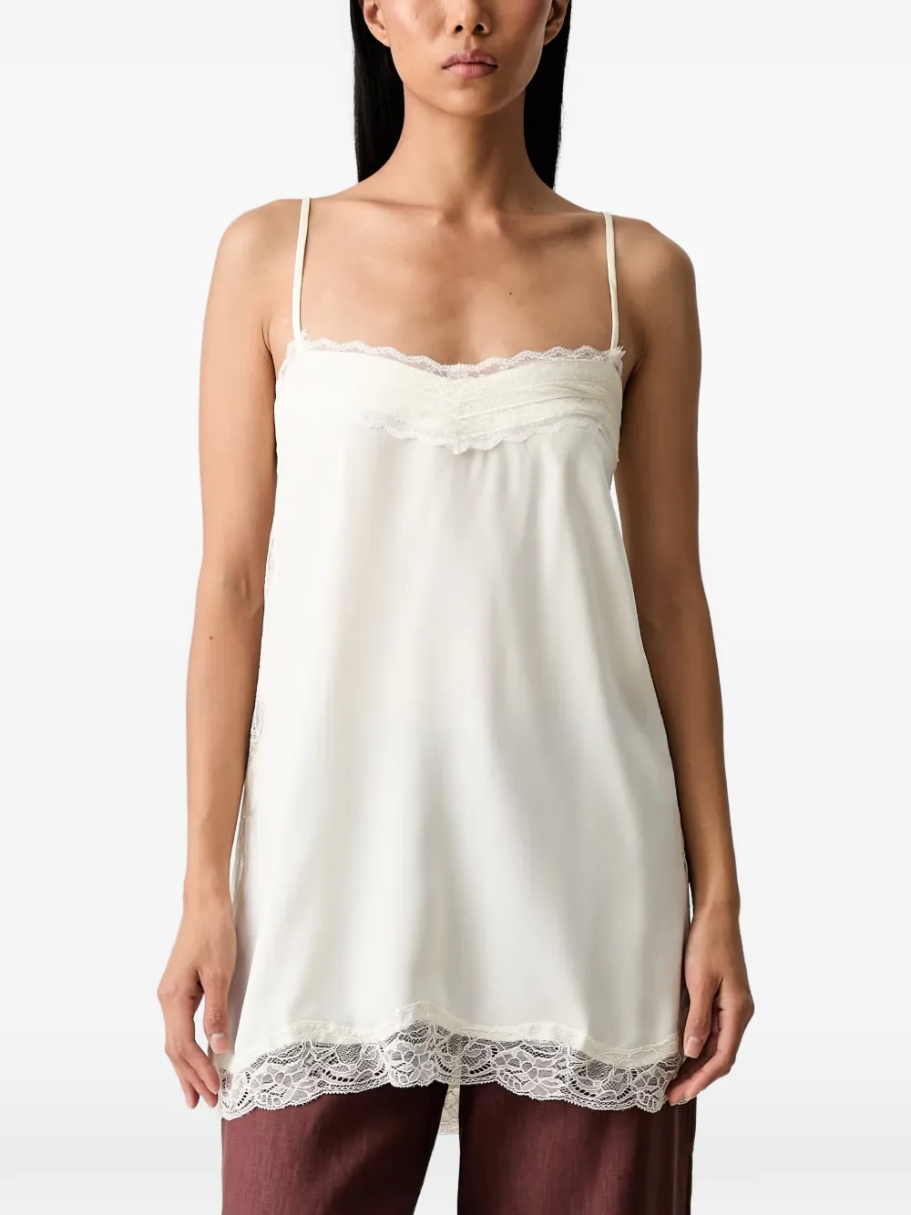 Bardot Celina lace-trim camisole top - Bianco