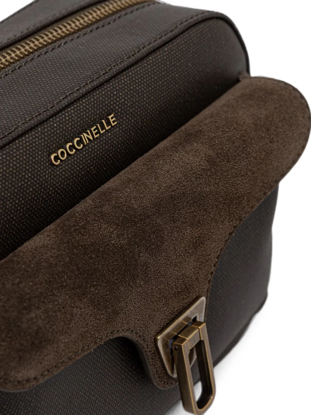 Coccinelle Crossbodytas met suède omslag Bruin