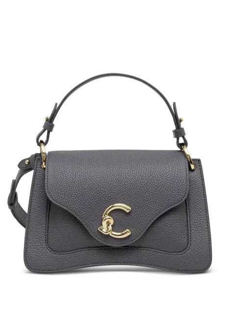 Coccinelle small C-Me logo-plaque pebbled-leather tote bag