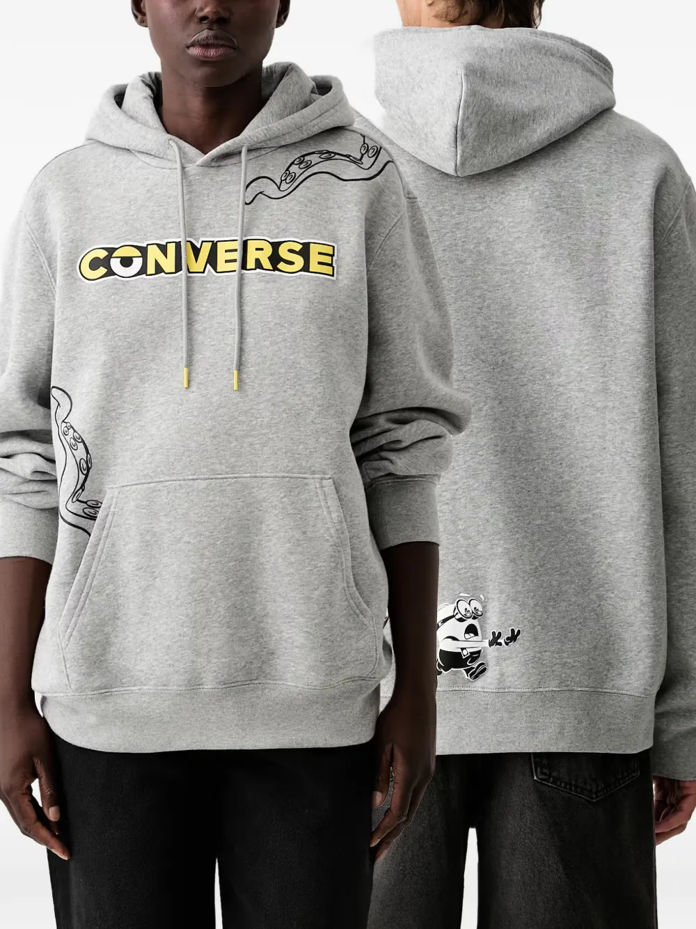 Converse x Minions hoodie met standaard pasvorm Grijs