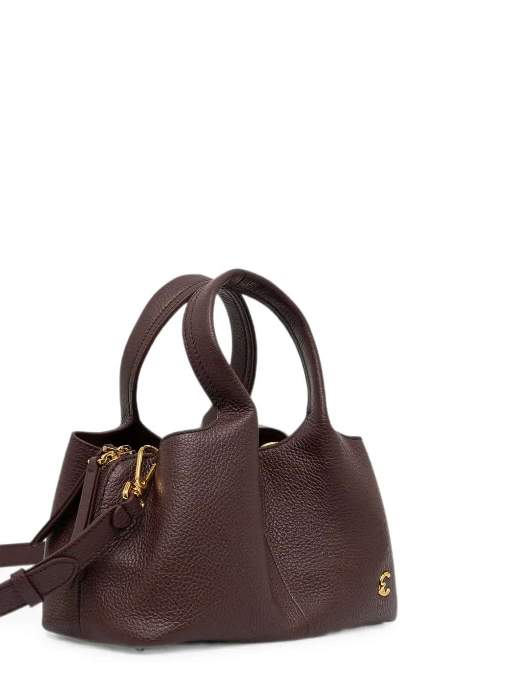 Coccinelle Crossbodytas van bewerkt leer Bruin