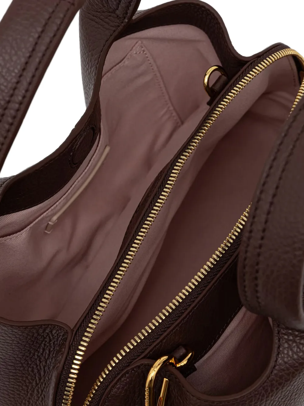 Coccinelle Crossbodytas van bewerkt leer Bruin