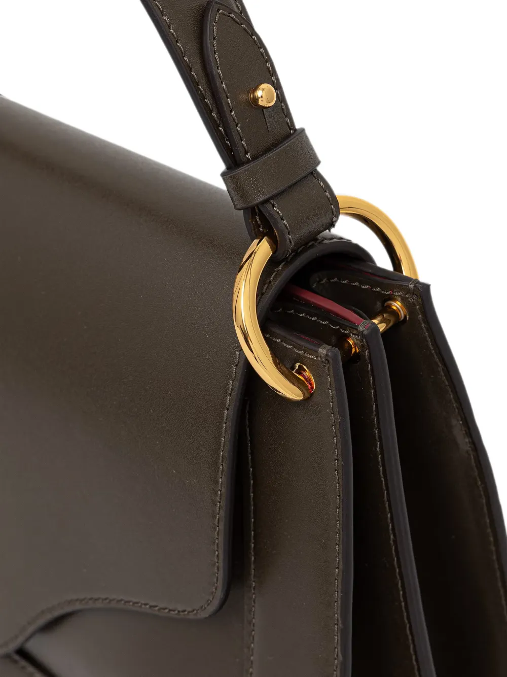Coccinelle Schoudertas met logoplakkaat Bruin