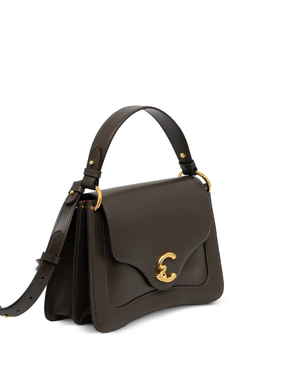 Coccinelle Schoudertas met logoplakkaat Bruin