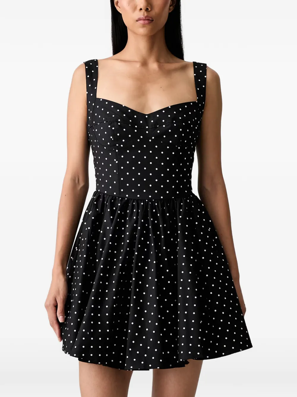 Bardot Coletta Minikleid mit Polka Dots - Schwarz