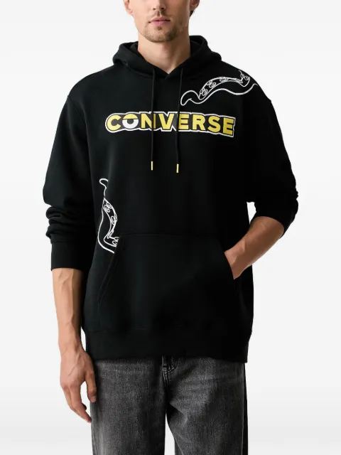 Converse x Minions logo-print drawstring hoodie